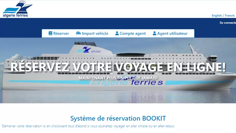 Site d'Algérie Ferries-