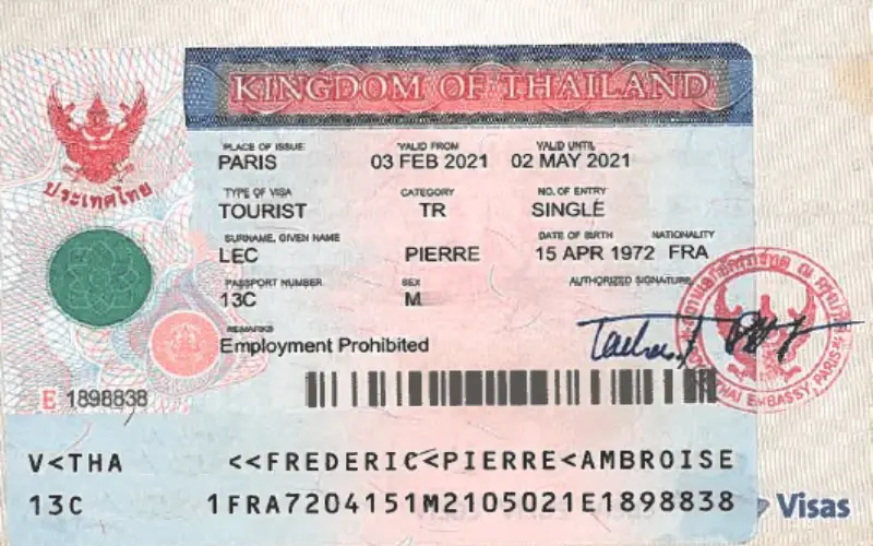 Visa pour la Thaïlande : Visa touristique