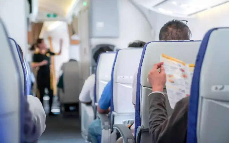 Éviter les sièges à l'arrière de l'avion et près des toilettes