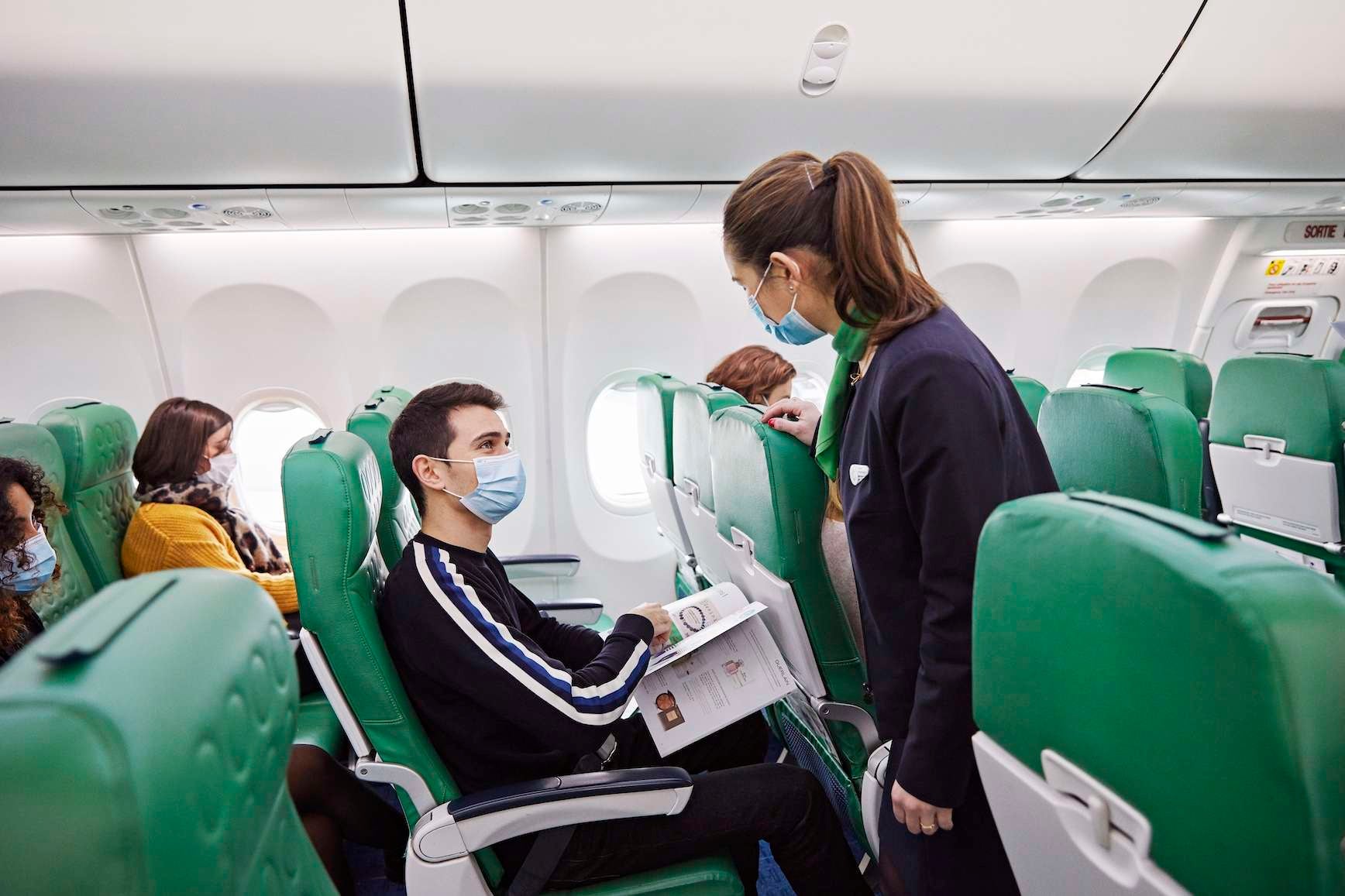 Service à bord proposé par Transavia
