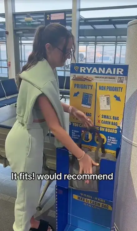 verifier la taille du bagage a main Ryanair