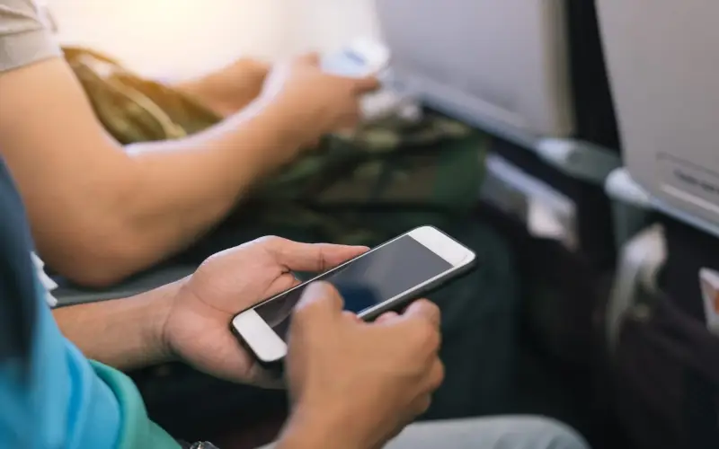 L'utilisation de téléphone portable dans les cabines d'avions