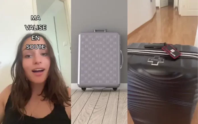 Elle montre sa valise en soute qui attire tous les regards (vidéo)