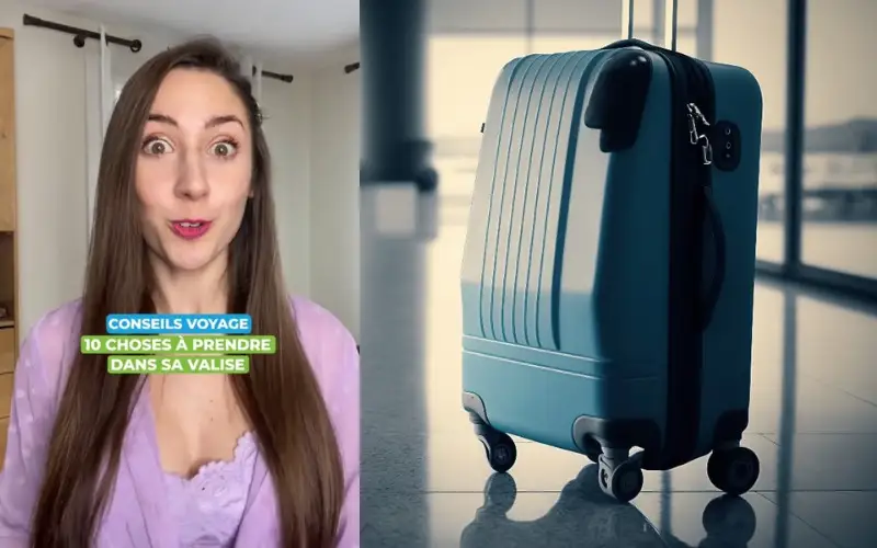 Les 10 incontournables à glisser dans votre valise de voyage selon une Tiktokeuse (Vidéo)