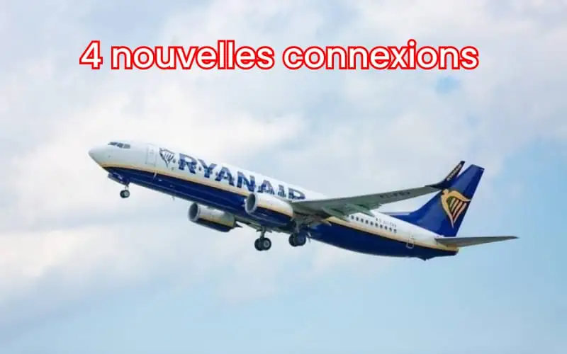 Ryanair : 4 Nouvelles Connexions au Départ de cette destination