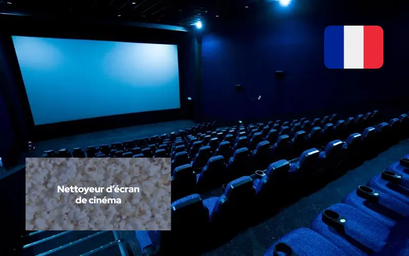 Métiers les mieux payés en France: nettoyeur d'écran de cinéma, connaissez-vous?